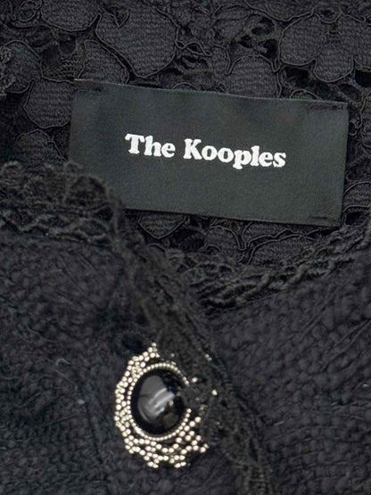 Pre - loved THE KOOPLES Black Tweed Size US 6 Jacket at Reems Closet
