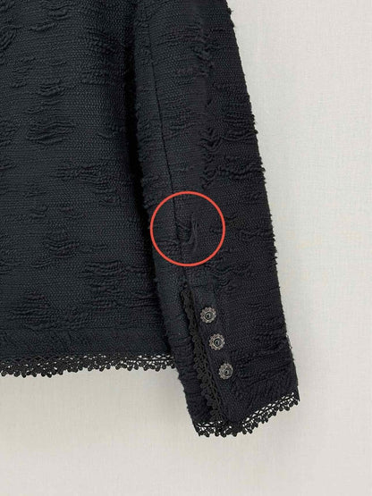 Pre - loved THE KOOPLES Black Tweed Size US 6 Jacket at Reems Closet