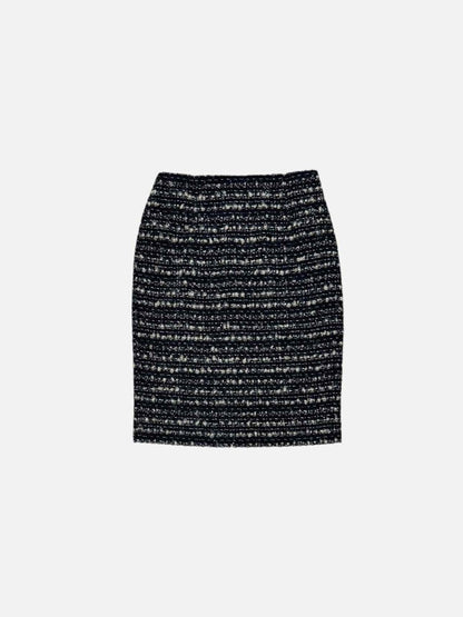 Pre - loved THE KOOPLES Boucle Black & White Mini Skirt at Reems Closet