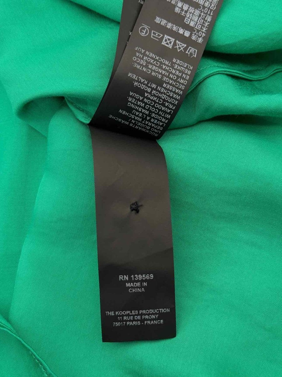 Pre-loved THE KOOPLES Green Size Small Blouse at Reems Closet