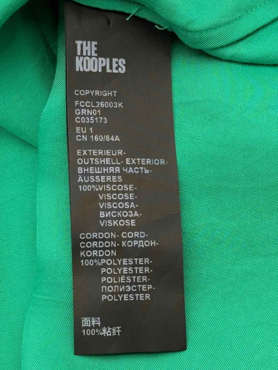 Pre-loved THE KOOPLES Green Size Small Blouse at Reems Closet