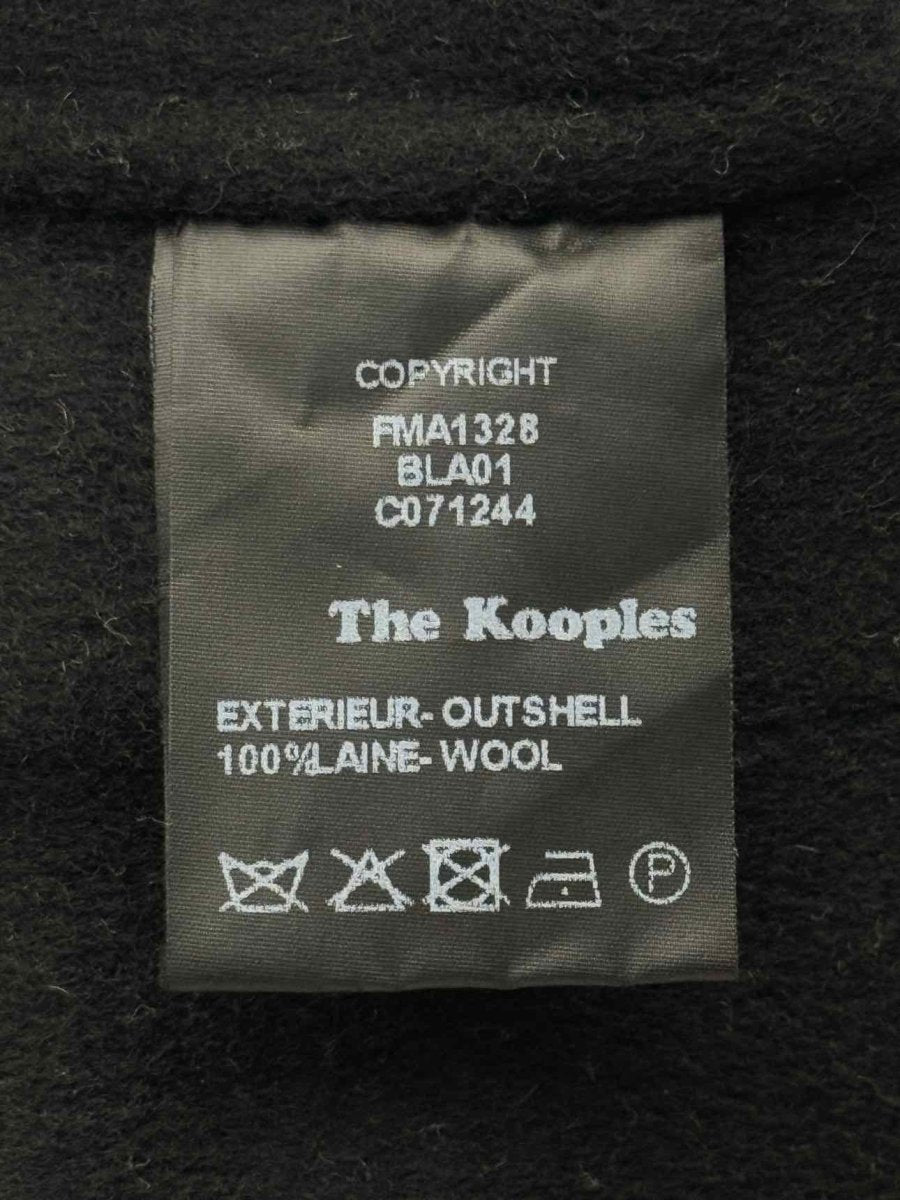 Pre - loved THE KOOPLES Single - breasted Black Size US 2 Coat at Reems Closet