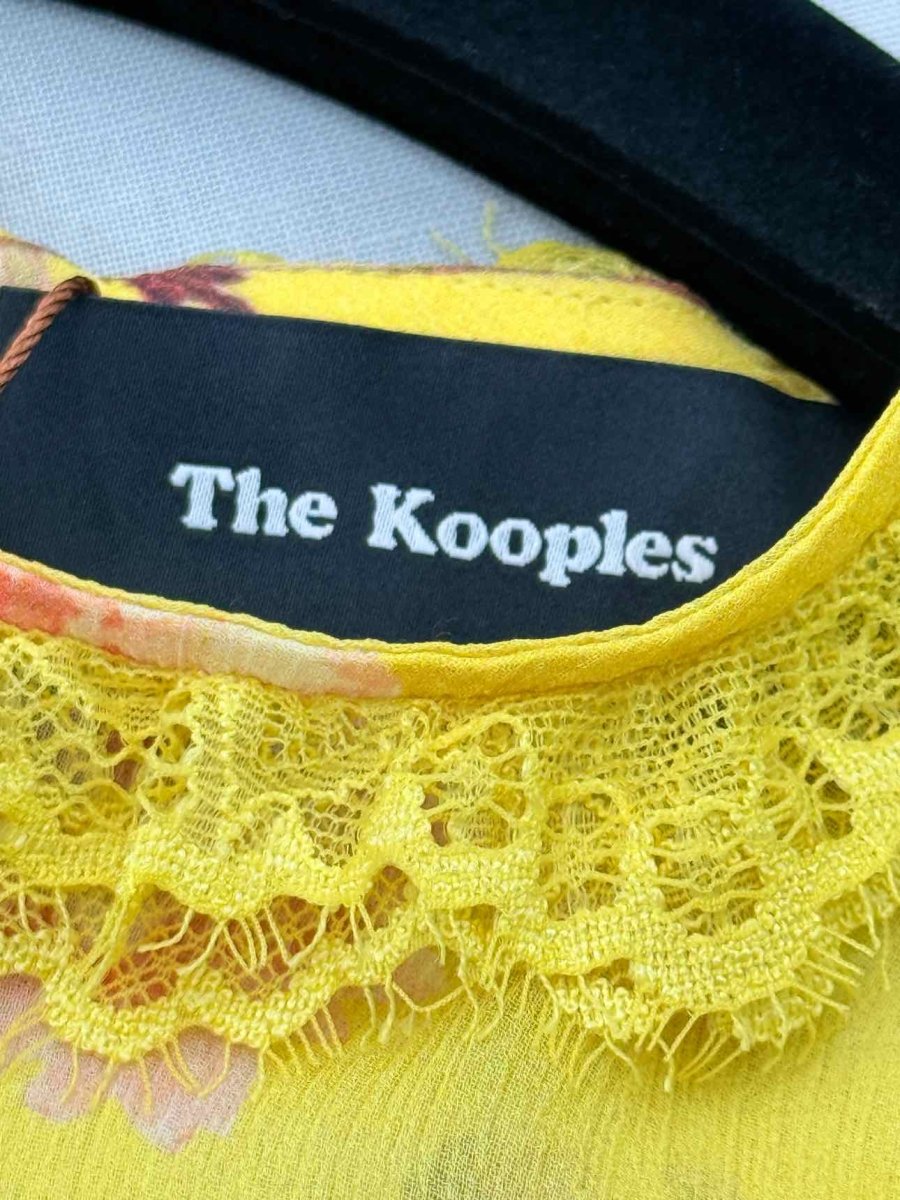 Pre - loved THE KOOPLES Yellow & Burgundy Size XSmall Top at Reems Closet