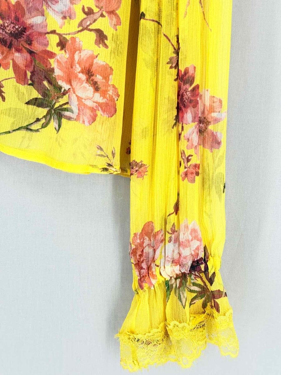 Pre - loved THE KOOPLES Yellow & Burgundy Size XSmall Top at Reems Closet