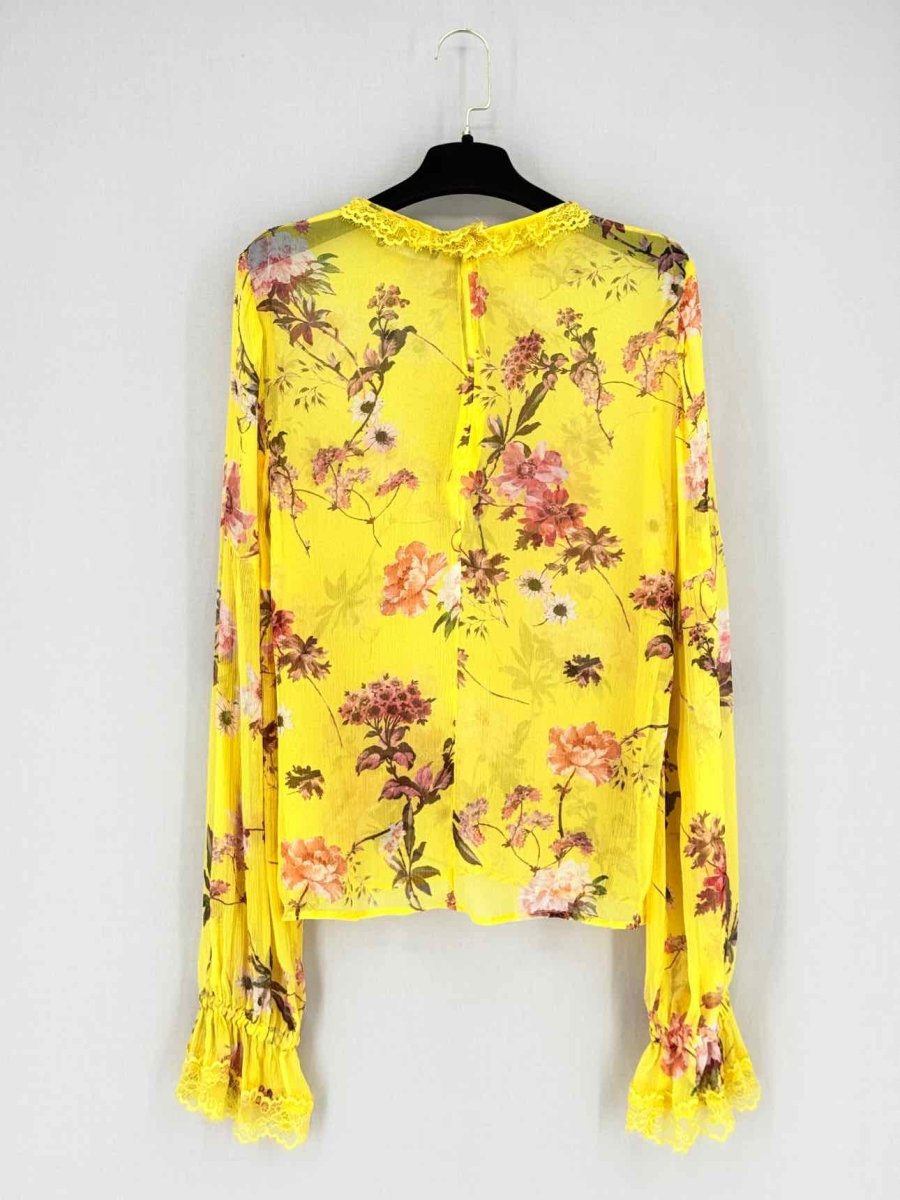 Pre - loved THE KOOPLES Yellow & Burgundy Size XSmall Top at Reems Closet