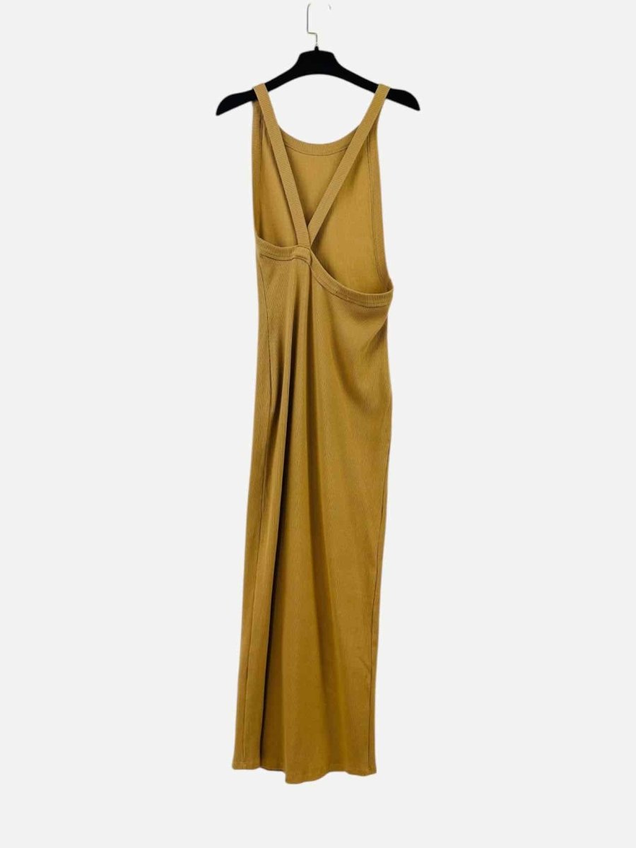 the line by k maribel dress The Line By K Maribel Open-Back Ribbed Stretch-Cotton Jersey Midi Dress In Brown - 50% Off