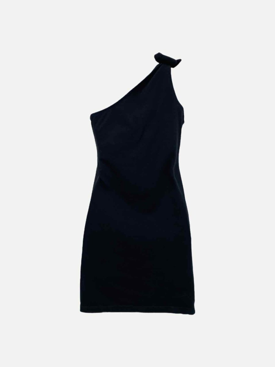 Pre - loved THE RANGE One Shoulder Black Knee Length Dress at Reems Closet