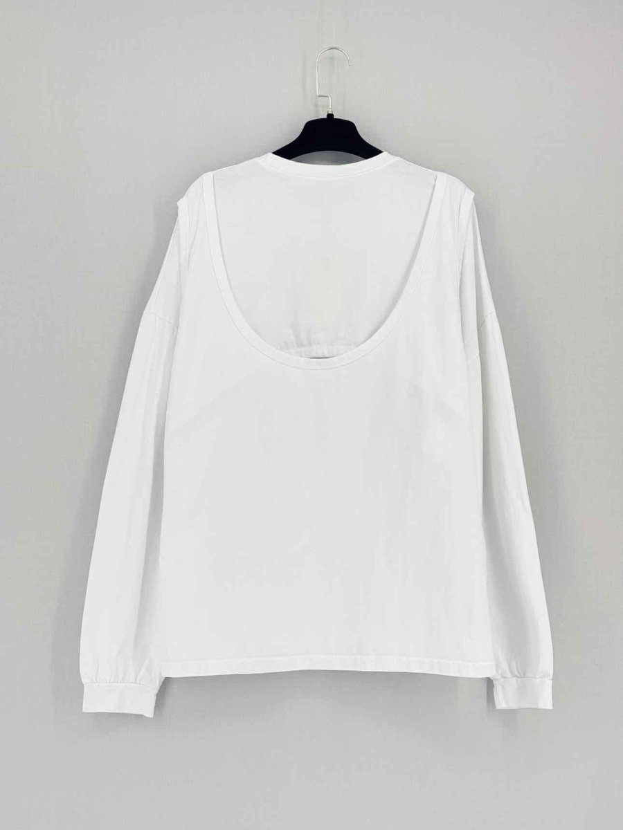 Pre - loved THE ROOM ANTWERP Open Back White Size One Size T-shirt at Reems Closet