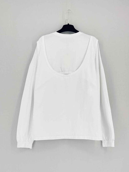 Pre - loved THE ROOM ANTWERP Open Back White Size One Size T-shirt at Reems Closet