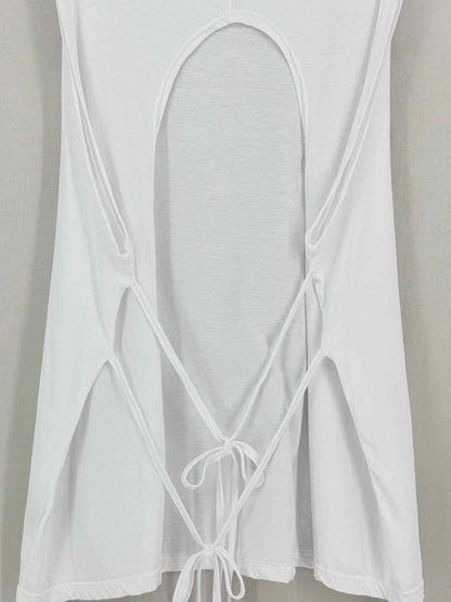 Pre - loved THE ROOM ANTWERP Open Back White Size One Size Top at Reems Closet