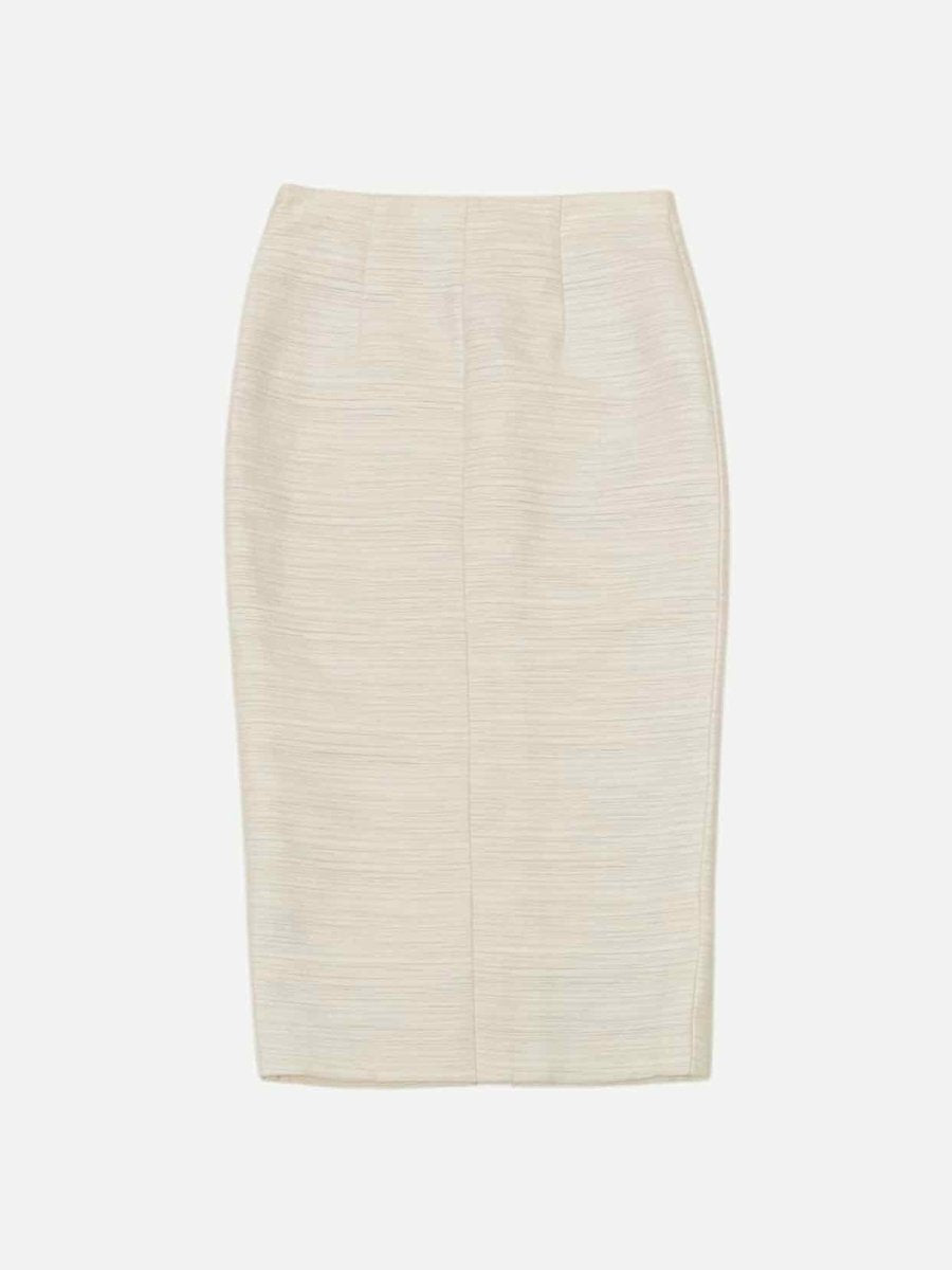 Pre - loved THE ROW Boucle Off - white Midi Skirt at Reems Closet