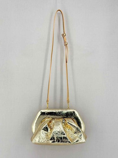 Pre-loved THEMOIRE Gea Pineapple Metallic Gold Clutch at Reems Closet