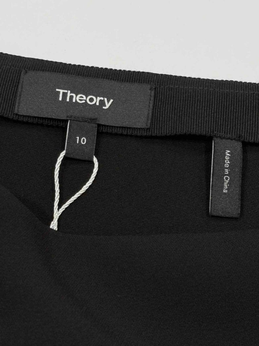 Pre - loved THEORY A - Line Black Mini Skirt US10 at Reems Closet