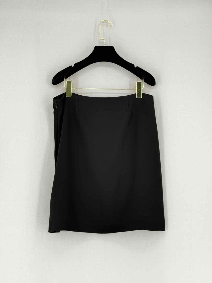 Pre - loved THEORY A - Line Black Mini Skirt US10 at Reems Closet