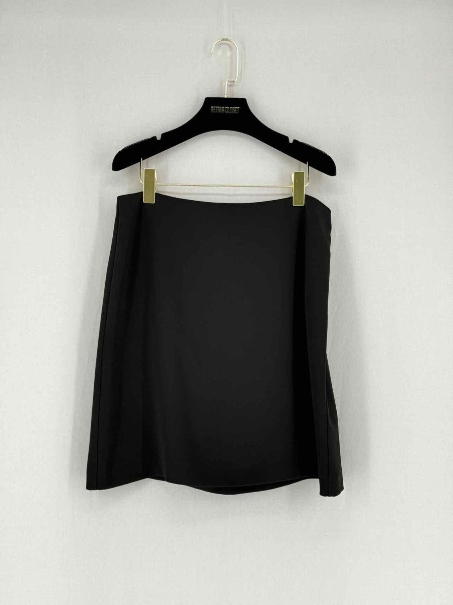 Pre - loved THEORY A - Line Black Mini Skirt US10 at Reems Closet