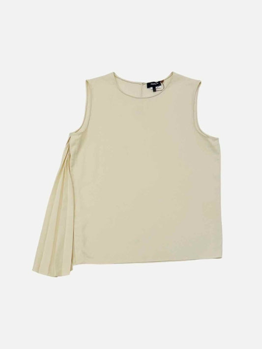 Pre - loved THEORY Asymmetric Cream Top at Reems Closet