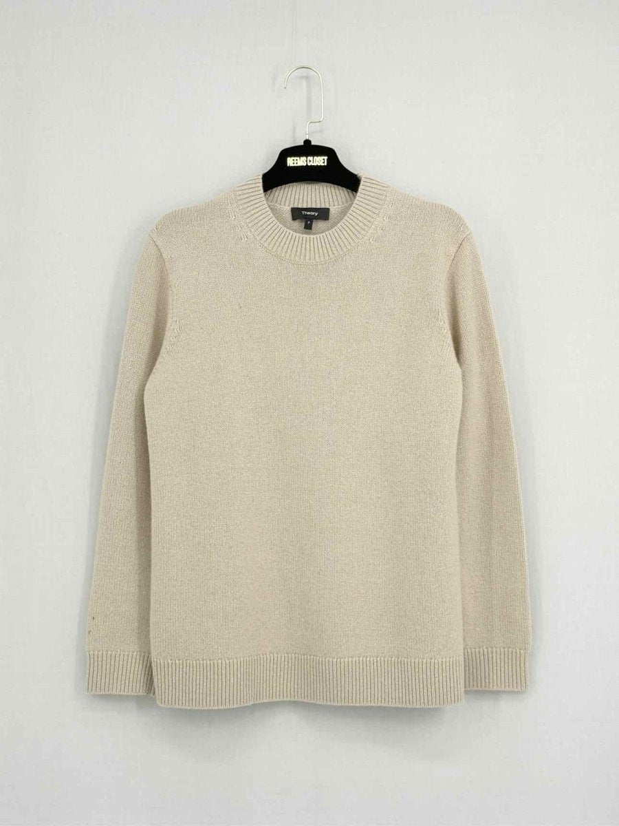 Pre - loved THEORY Beige Size Small Sweater at Reems Closet