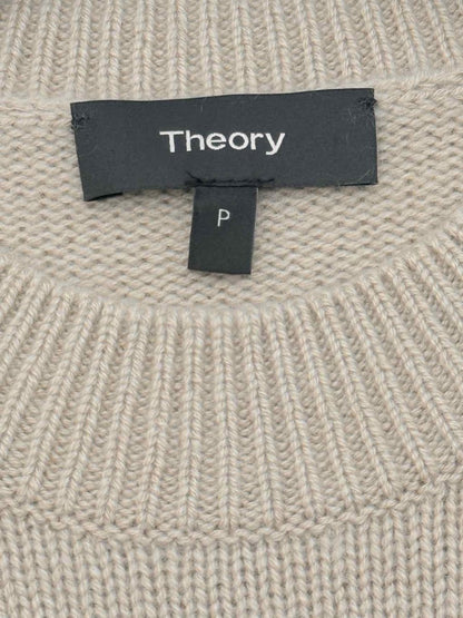 Pre - loved THEORY Beige Size Small Sweater at Reems Closet
