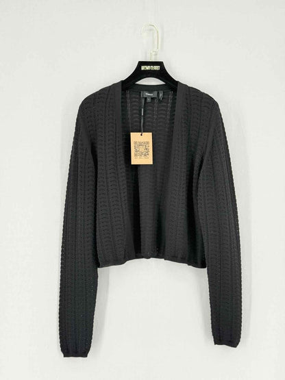 Pre - loved THEORY Black Knit Size Large Cardigan at Reems Closet