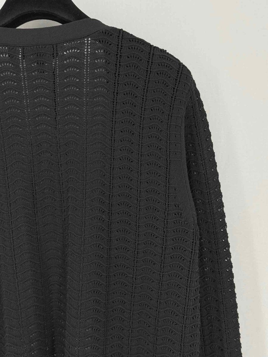 Pre - loved THEORY Black Knit Size Large Cardigan at Reems Closet