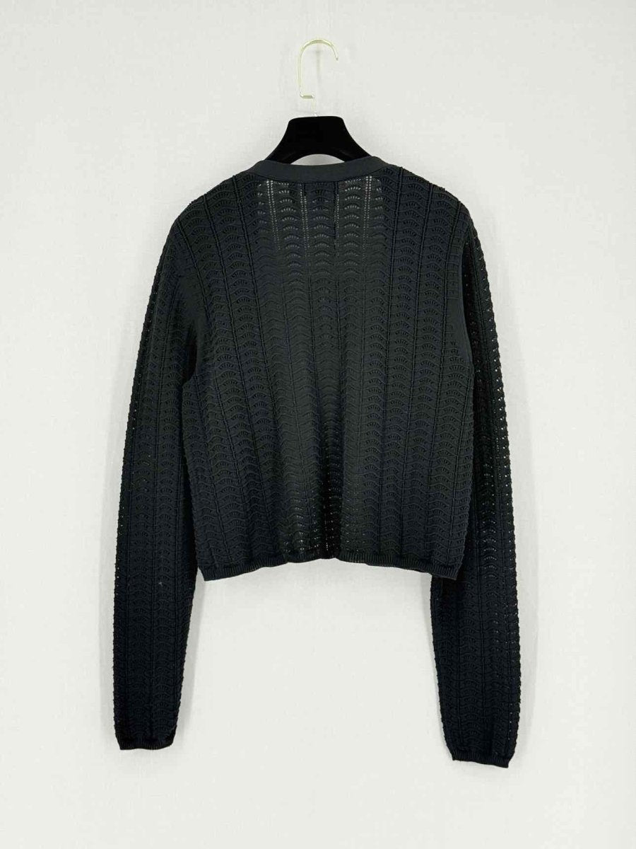 Pre - loved THEORY Black Knit Size Large Cardigan at Reems Closet