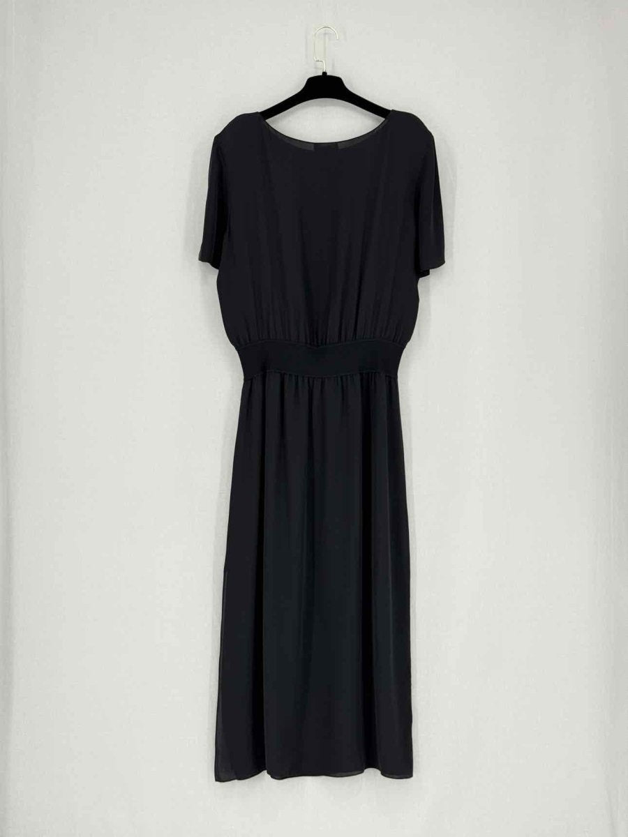 Pre - loved THEORY Black Size Large Midi Dress at Reems Closet