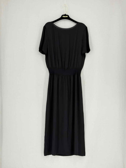 Pre - loved THEORY Black Size Large Midi Dress at Reems Closet