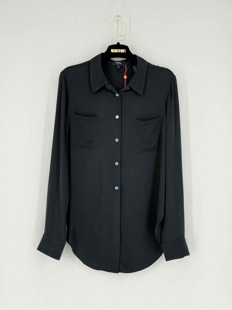 Pre - loved THEORY Black Size Large Shirt at Reems Closet
