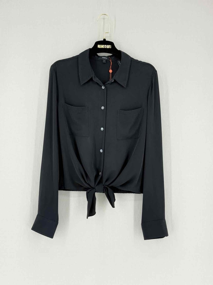 Pre - loved THEORY Black Size Large Shirt at Reems Closet