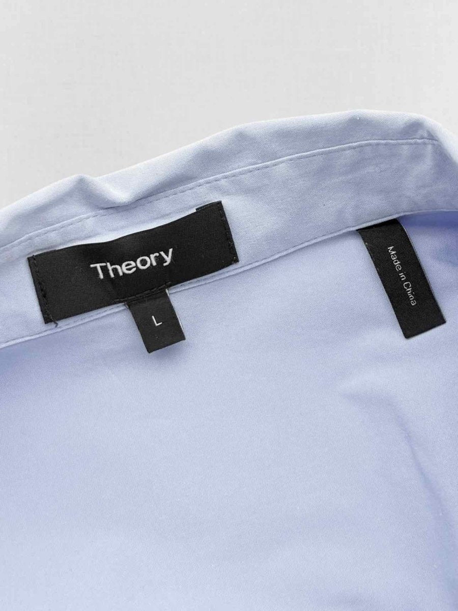 Pre - loved THEORY Blue Size Large Shirt at Reems Closet