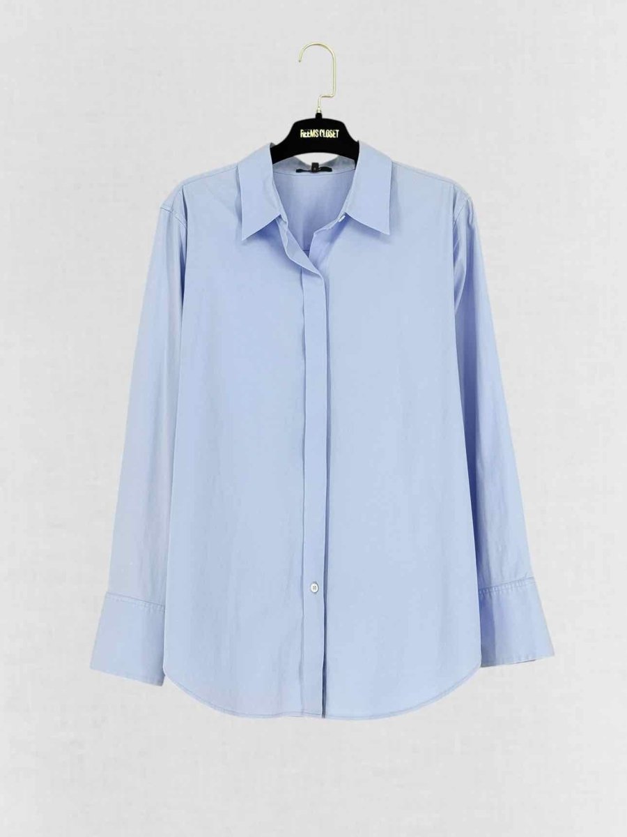 Pre - loved THEORY Blue Size Large Shirt at Reems Closet