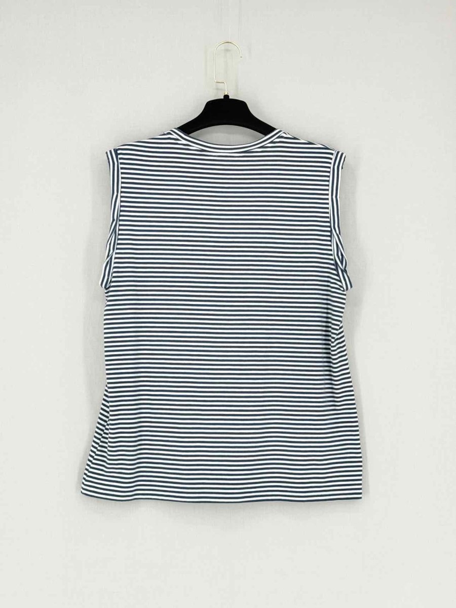 Pre - loved THEORY Blue & White Striped Size Large Tank Top at Reems Closet