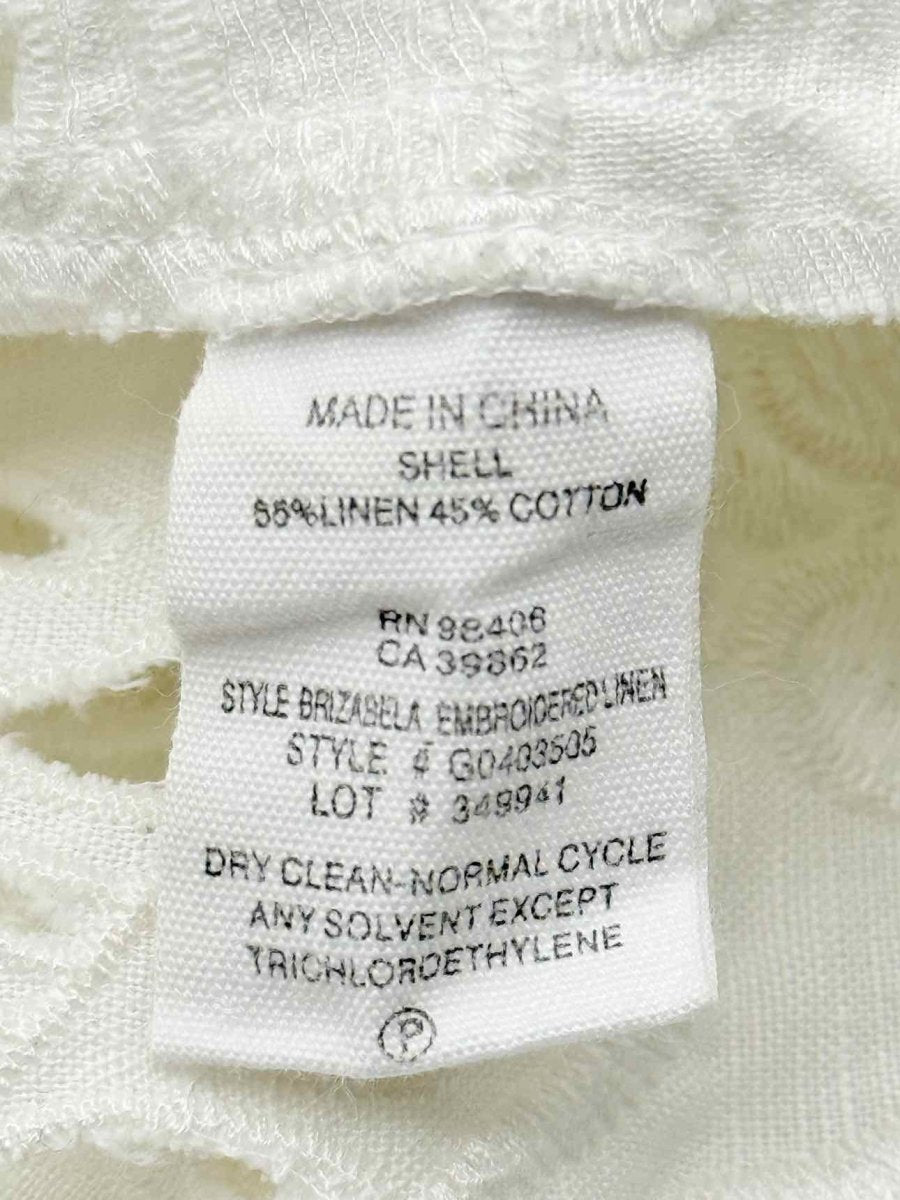 Pre - loved THEORY Brizabela White Eyelet Size Small Top at Reems Closet