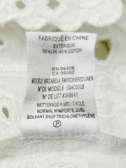 Pre - loved THEORY Brizabela White Eyelet Size Small Top at Reems Closet