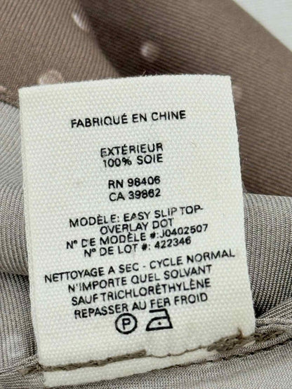 Pre - loved THEORY Brown Polka Dot Size Large Camisole at Reems Closet