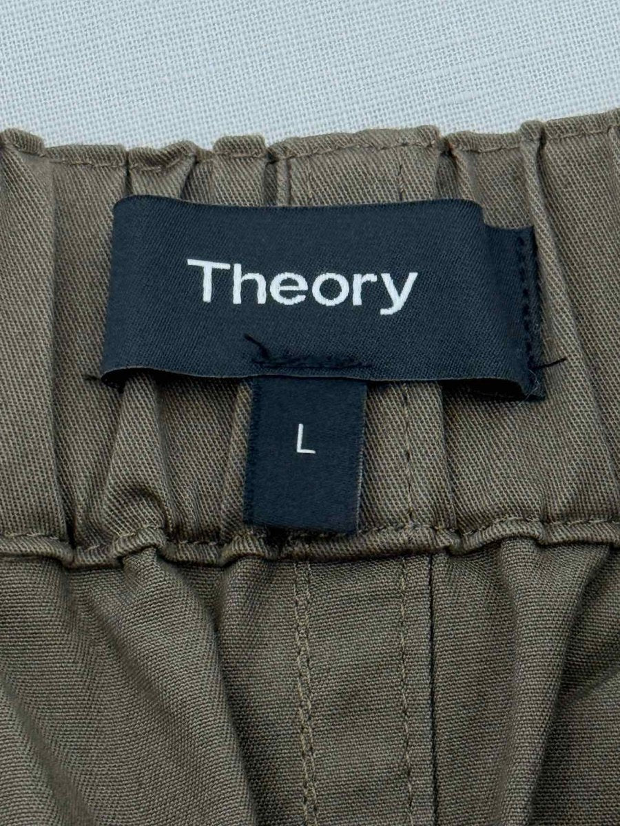 Pre - loved THEORY Cargo Khaki Size Large Knee Length Skirt at Reems Closet