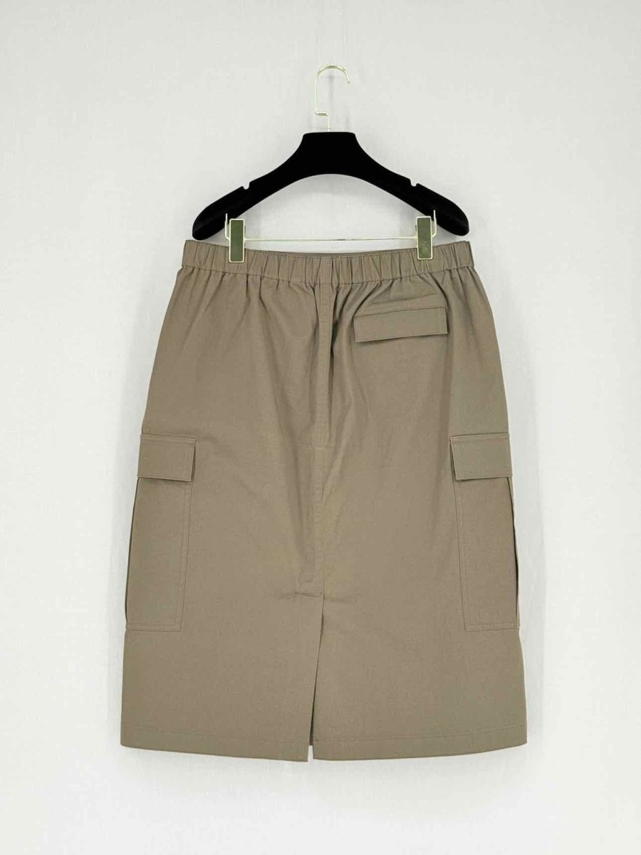 Pre - loved THEORY Cargo Khaki Size Large Knee Length Skirt at Reems Closet