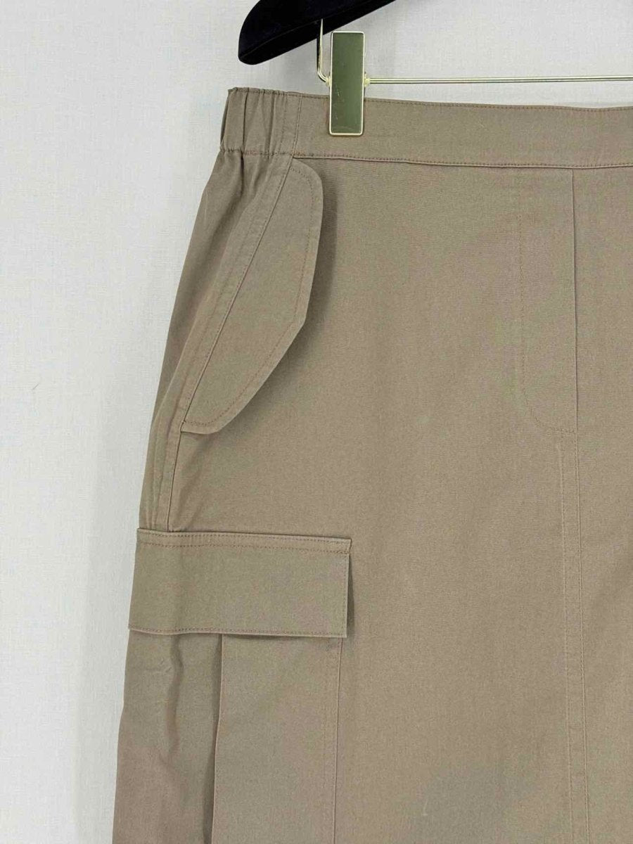 Pre - loved THEORY Cargo Khaki Size Large Knee Length Skirt at Reems Closet