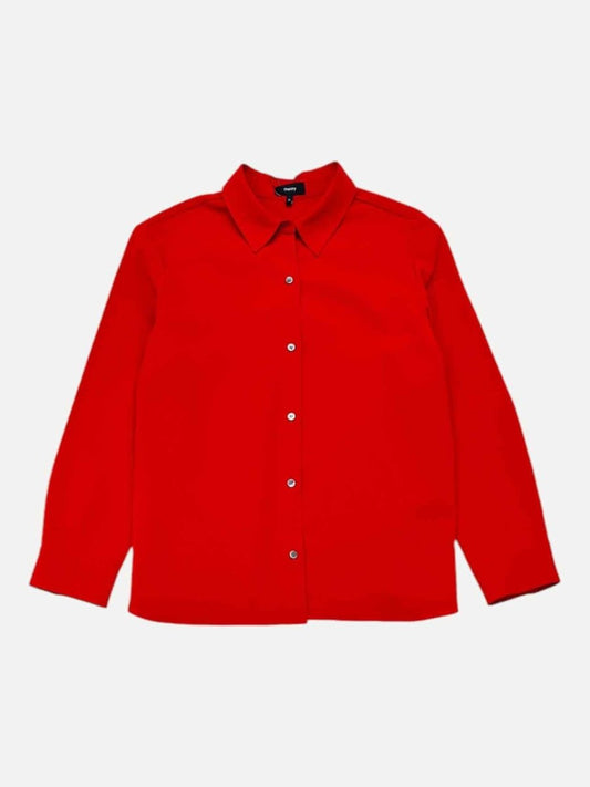 Pre - loved THEORY Classic Red Shirt at Reems Closet