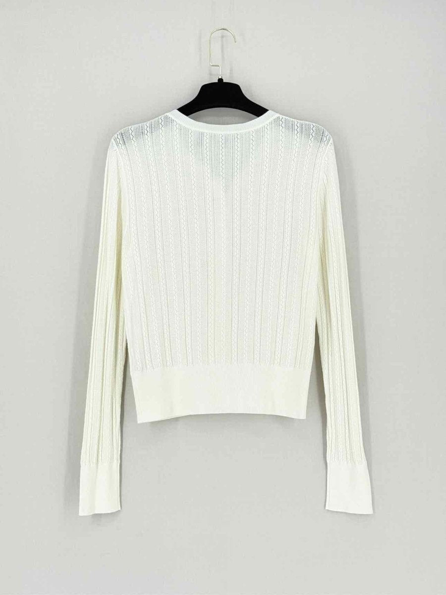 Pre - loved THEORY Cream Size Large Cardigan at Reems Closet