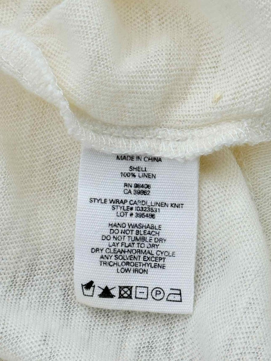 Pre - loved THEORY Cream Size Large Cardigan at Reems Closet