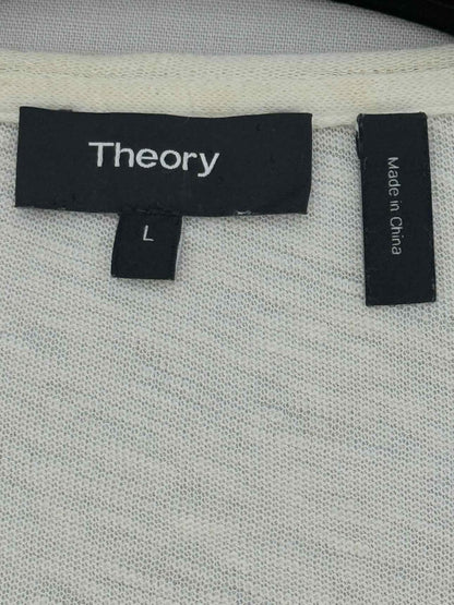 Pre - loved THEORY Cream Size Large Cardigan at Reems Closet