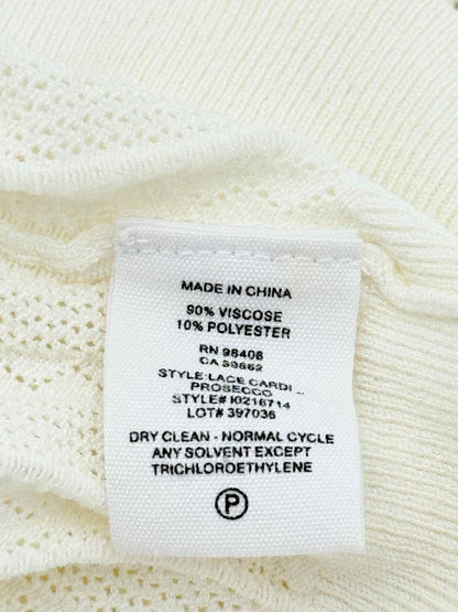 Pre - loved THEORY Cream Size Large Cardigan at Reems Closet