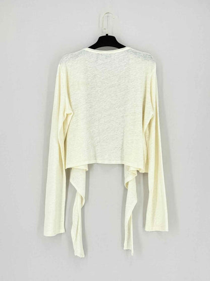 Pre - loved THEORY Cream Size Large Cardigan at Reems Closet