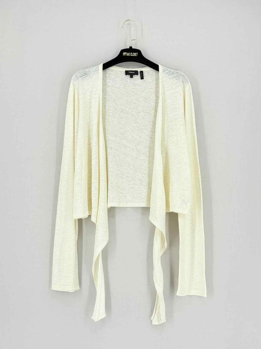 Pre - loved THEORY Cream Size Large Cardigan at Reems Closet