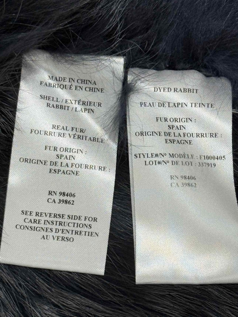 Pre - loved THEORY Fur Blue & Grey Ombre Size Small Gilet at Reems Closet