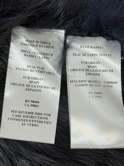 Pre - loved THEORY Fur Blue & Grey Ombre Size Small Gilet at Reems Closet