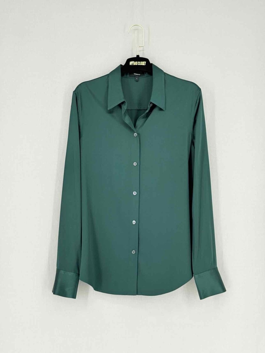 Pre - loved THEORY Green Size Large Shirt at Reems Closet