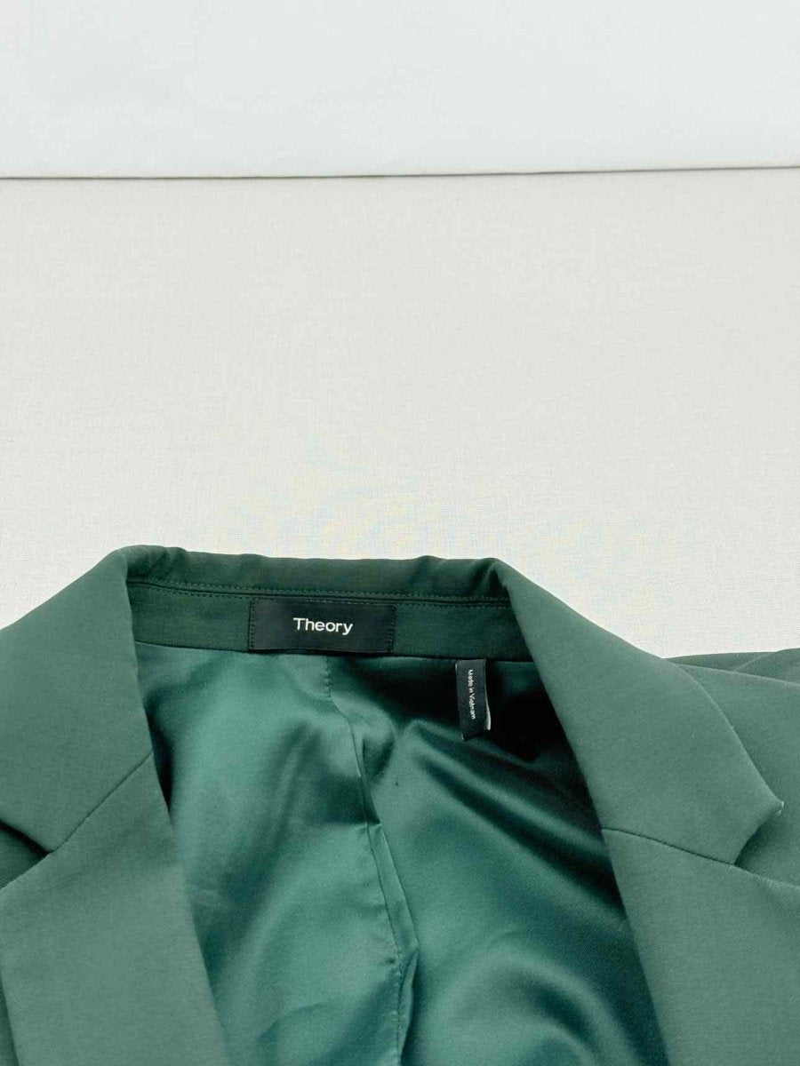 Pre - loved THEORY Green Size US 10 Blazer at Reems Closet