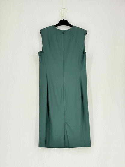 Pre - loved THEORY Green Size US 10 Knee Length Dress at Reems Closet